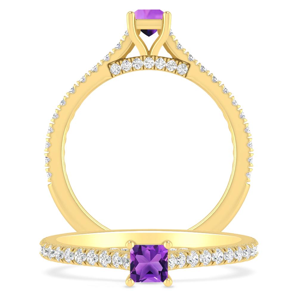 Yellow Gold - Amethyst