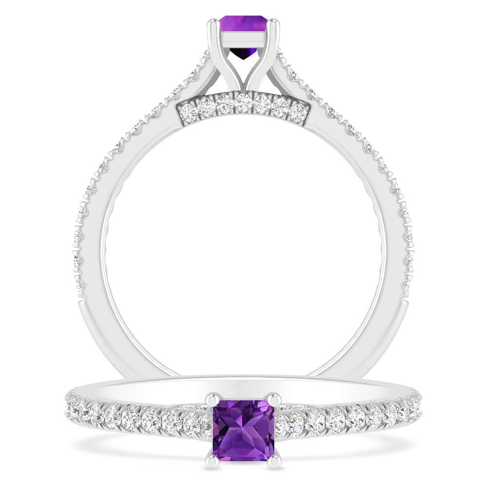 White Gold - Amethyst