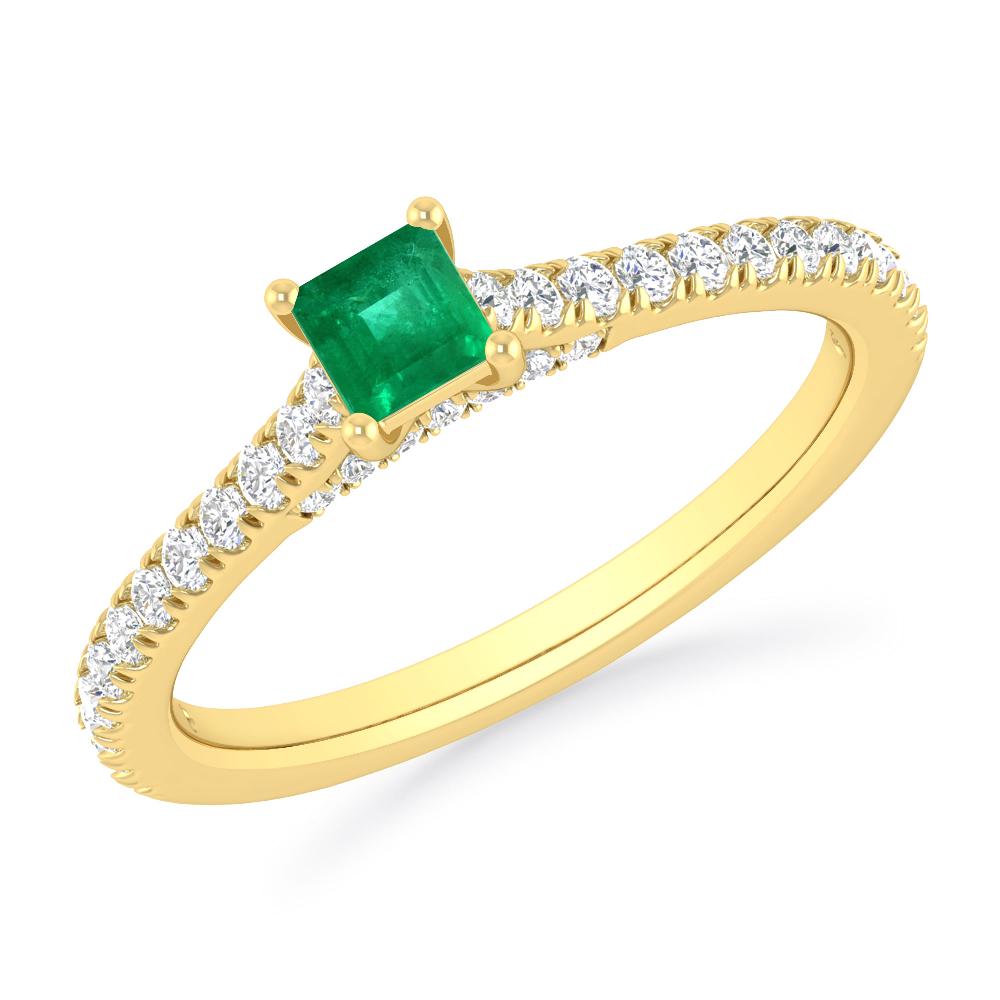 Yellow Gold - Emerald