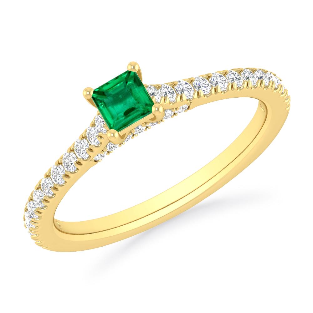 Yellow Gold - Emerald