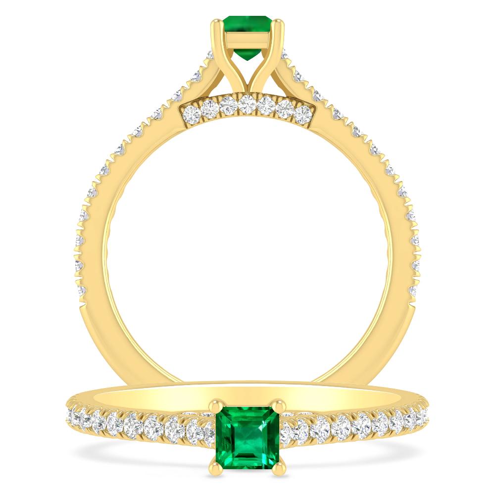 Yellow Gold - Emerald