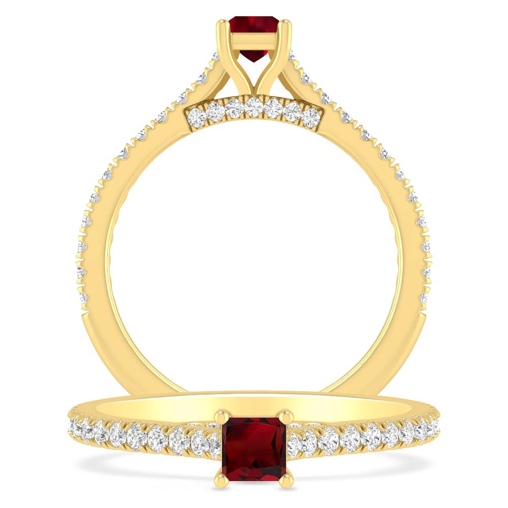 Yellow Gold - Garnet