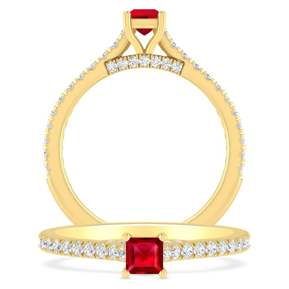 Yellow Gold - Ruby