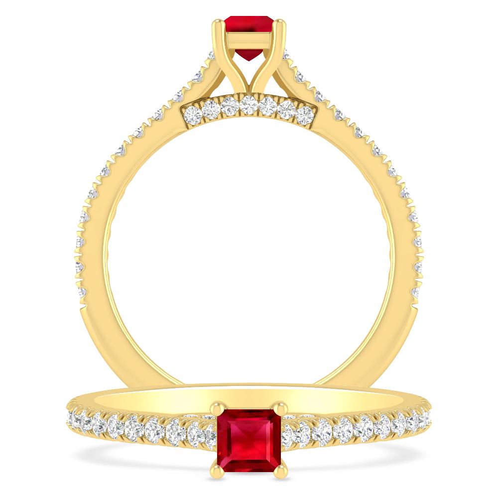 Yellow Gold - Ruby