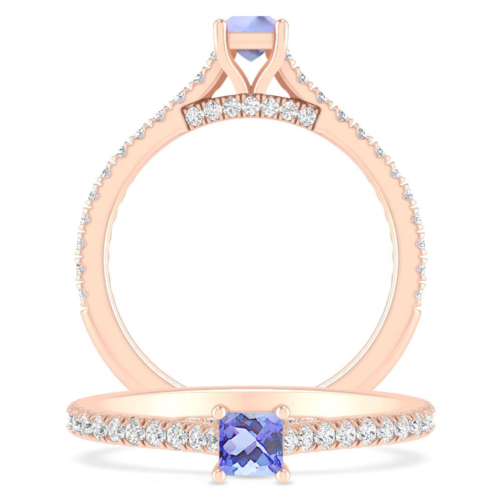 Rose Gold - Tanzanite