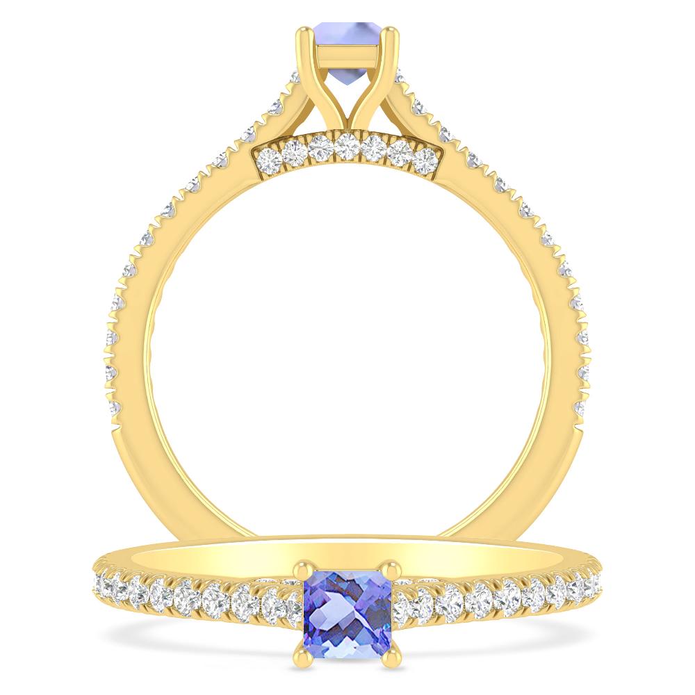 Yellow Gold - Tanzanite