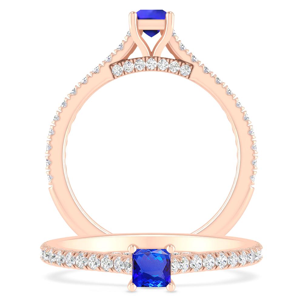 Rose Gold - Tanzanite