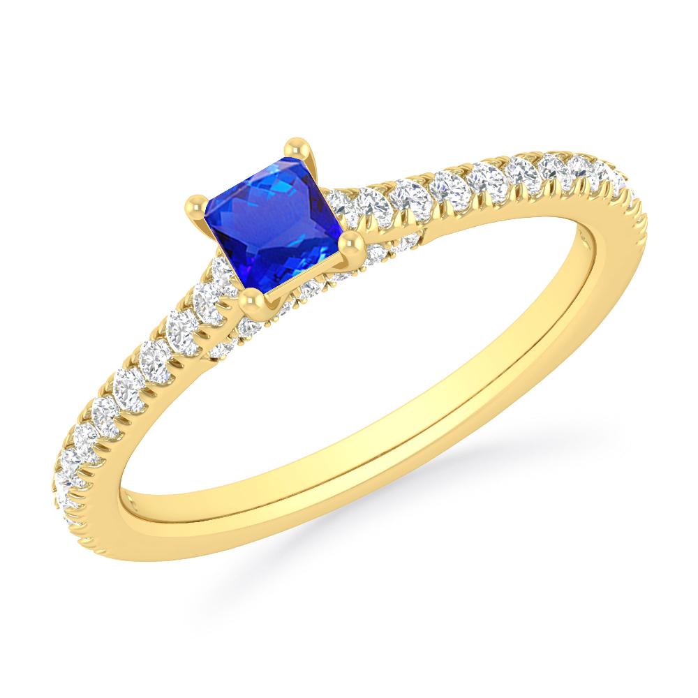 Yellow Gold - Tanzanite