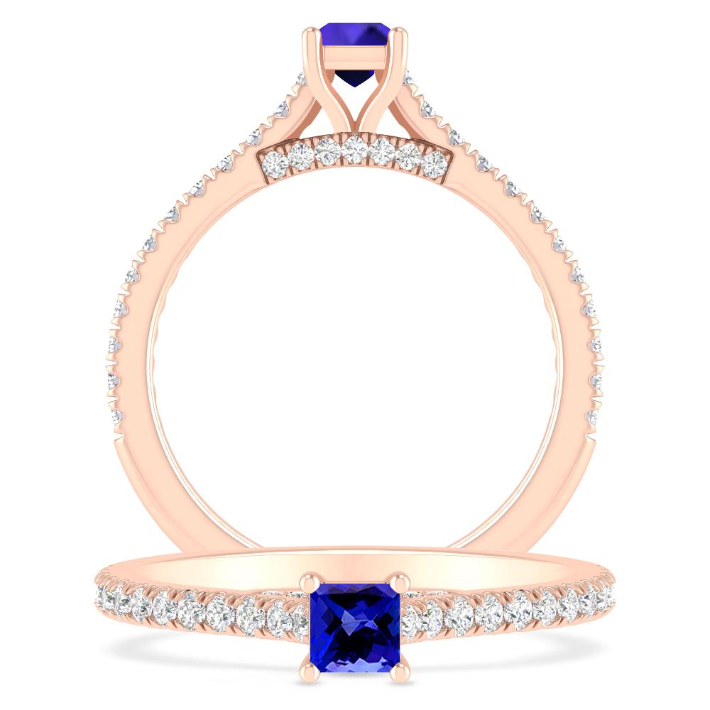 Rose Gold - Tanzanite