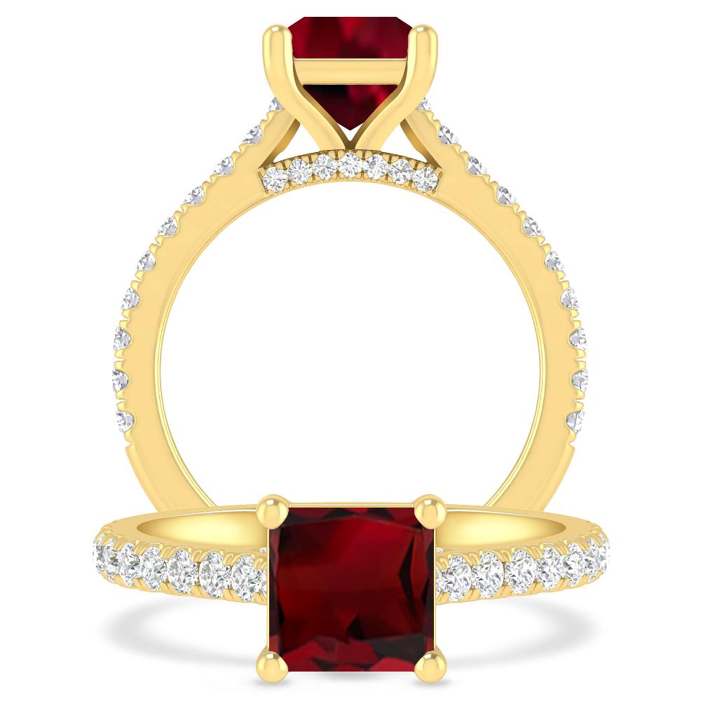 Yellow Gold - Garnet
