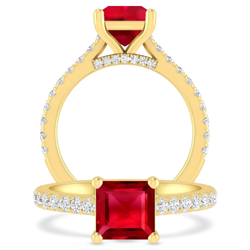 Yellow Gold - Ruby