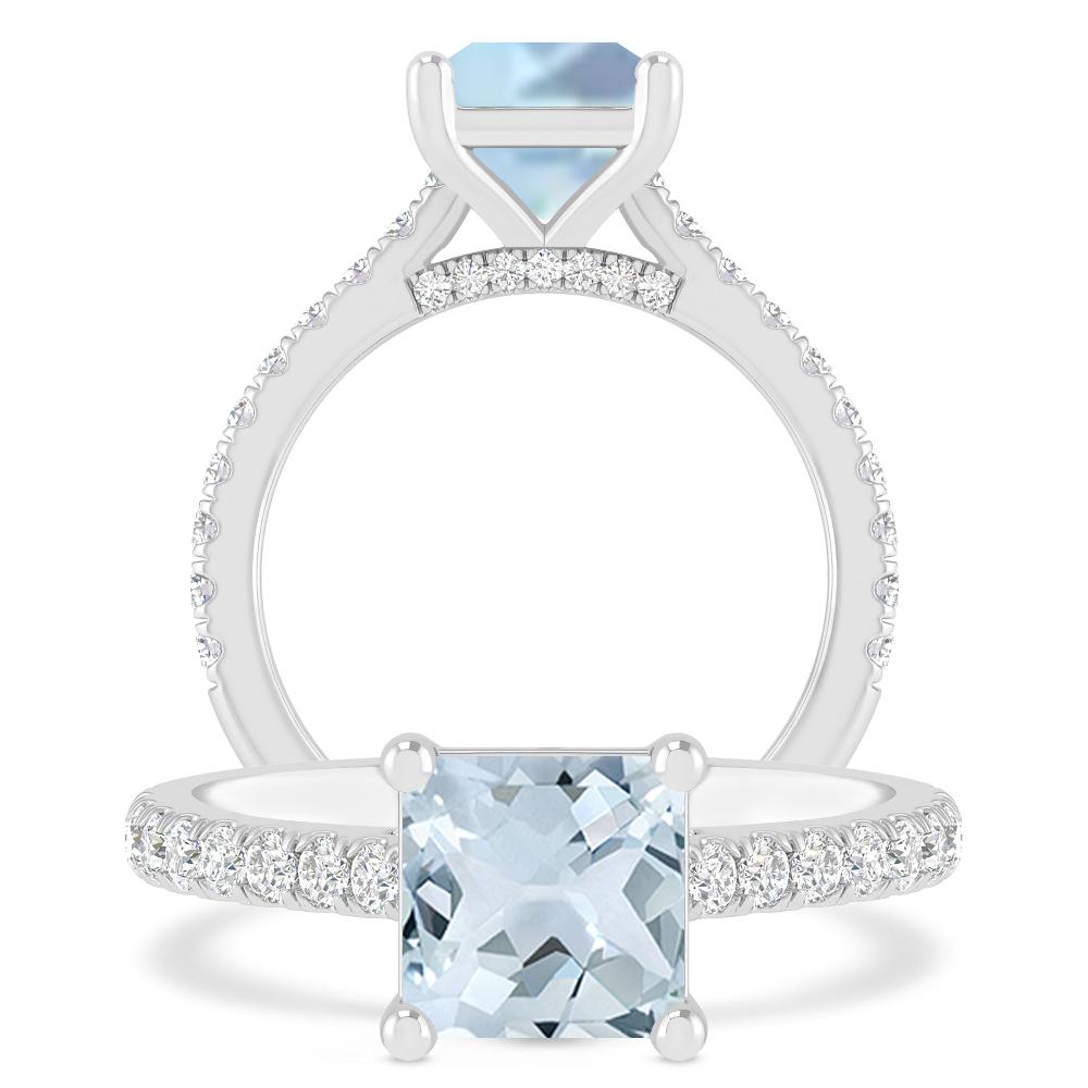 White Gold - Aquamarine