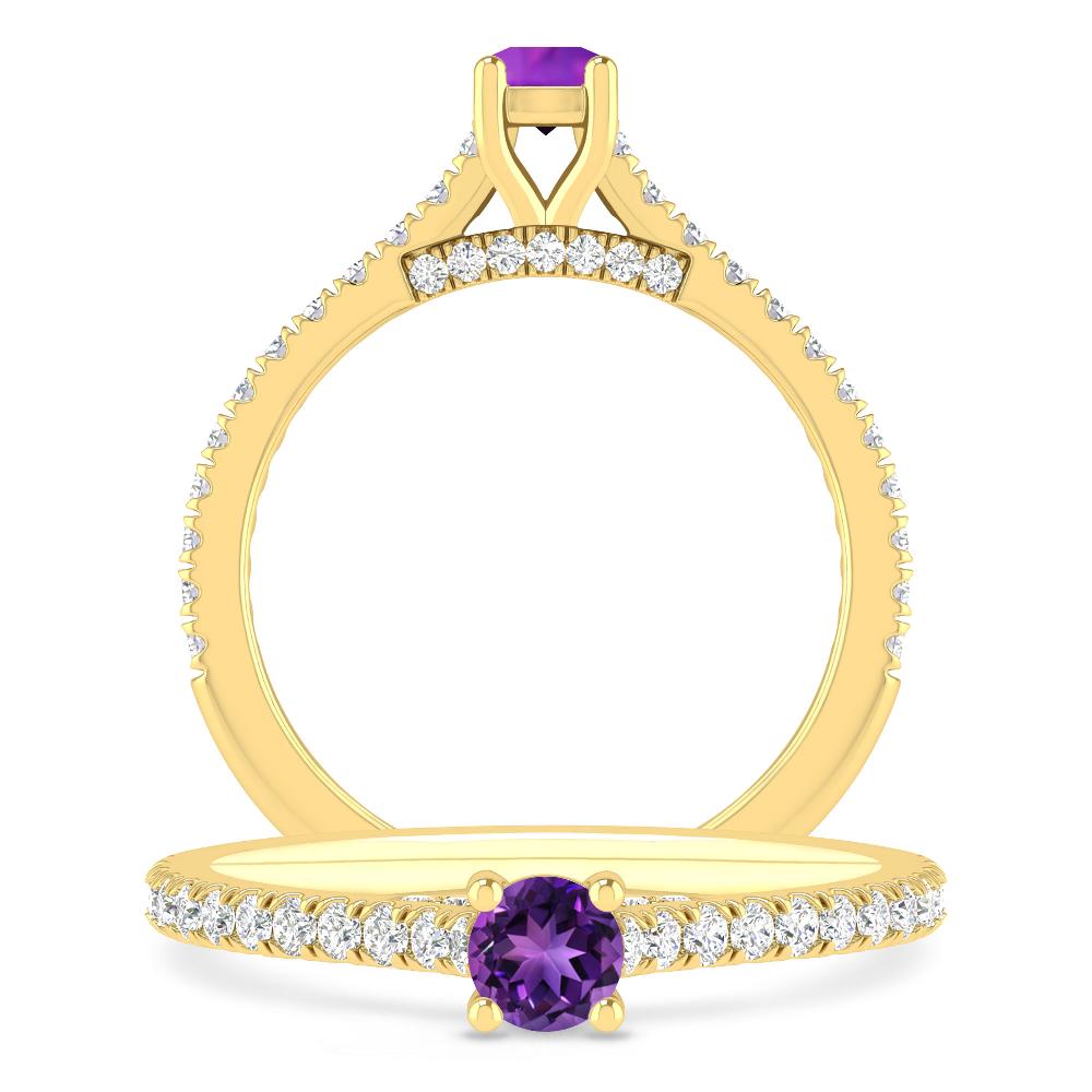 Yellow Gold - Amethyst