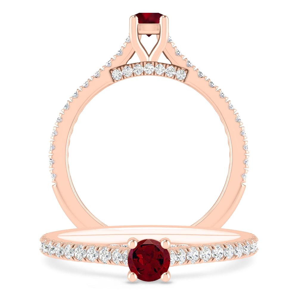 Rose Gold - Garnet