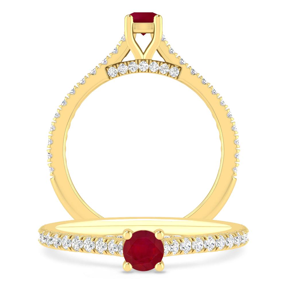 Yellow Gold - Ruby