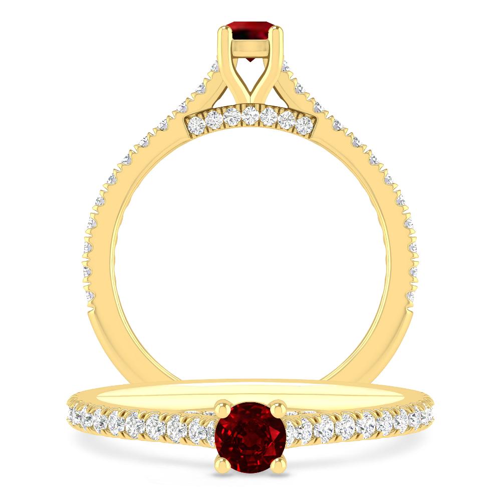 Yellow Gold - Ruby