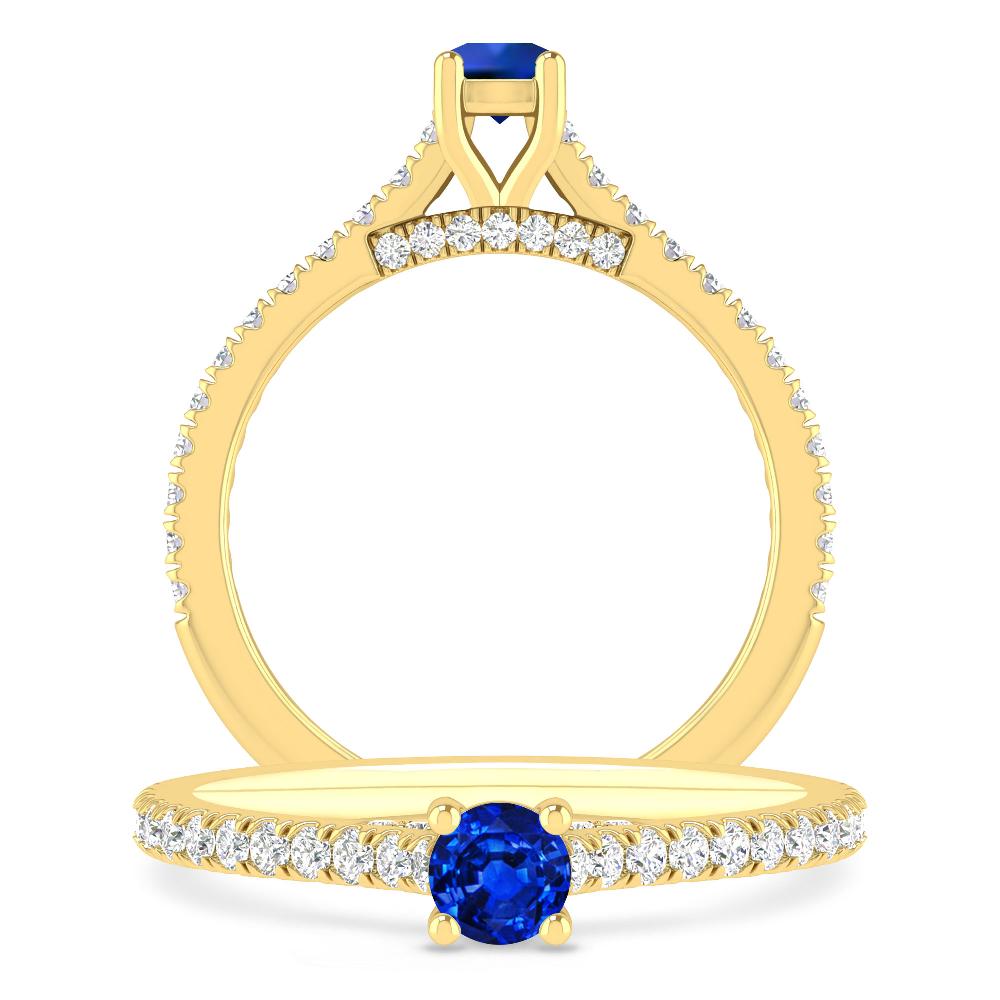 Yellow Gold - Sapphire