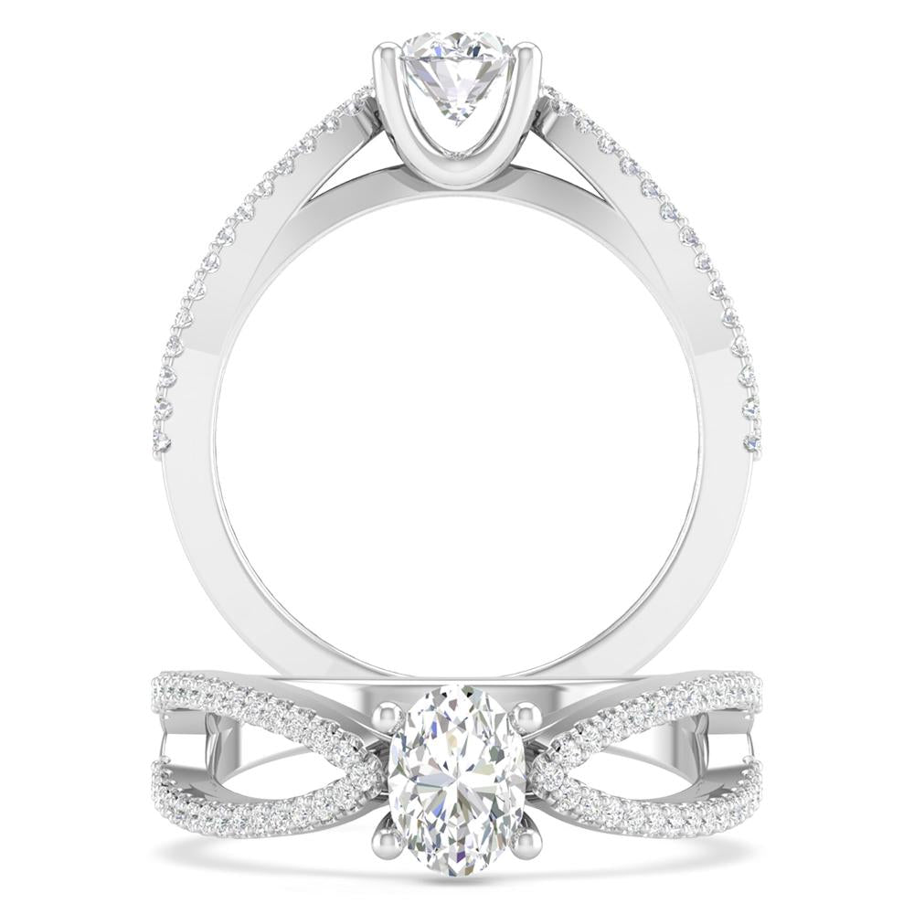 White Gold - Oval