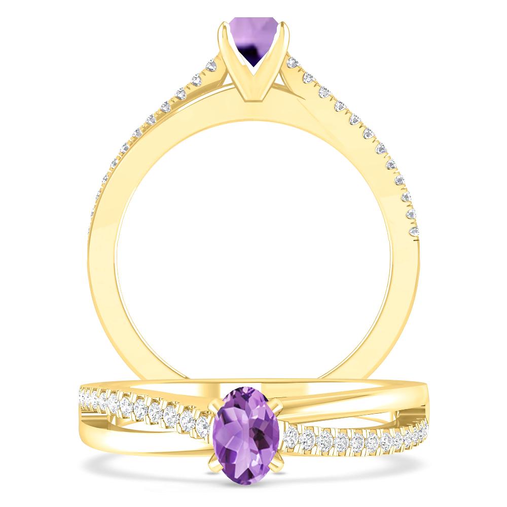 Yellow Gold - Amethyst