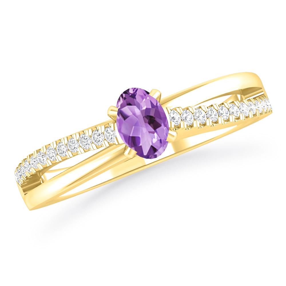 Yellow Gold - Amethyst