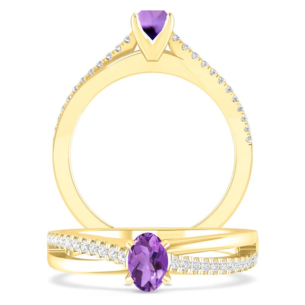 Yellow Gold - Amethyst