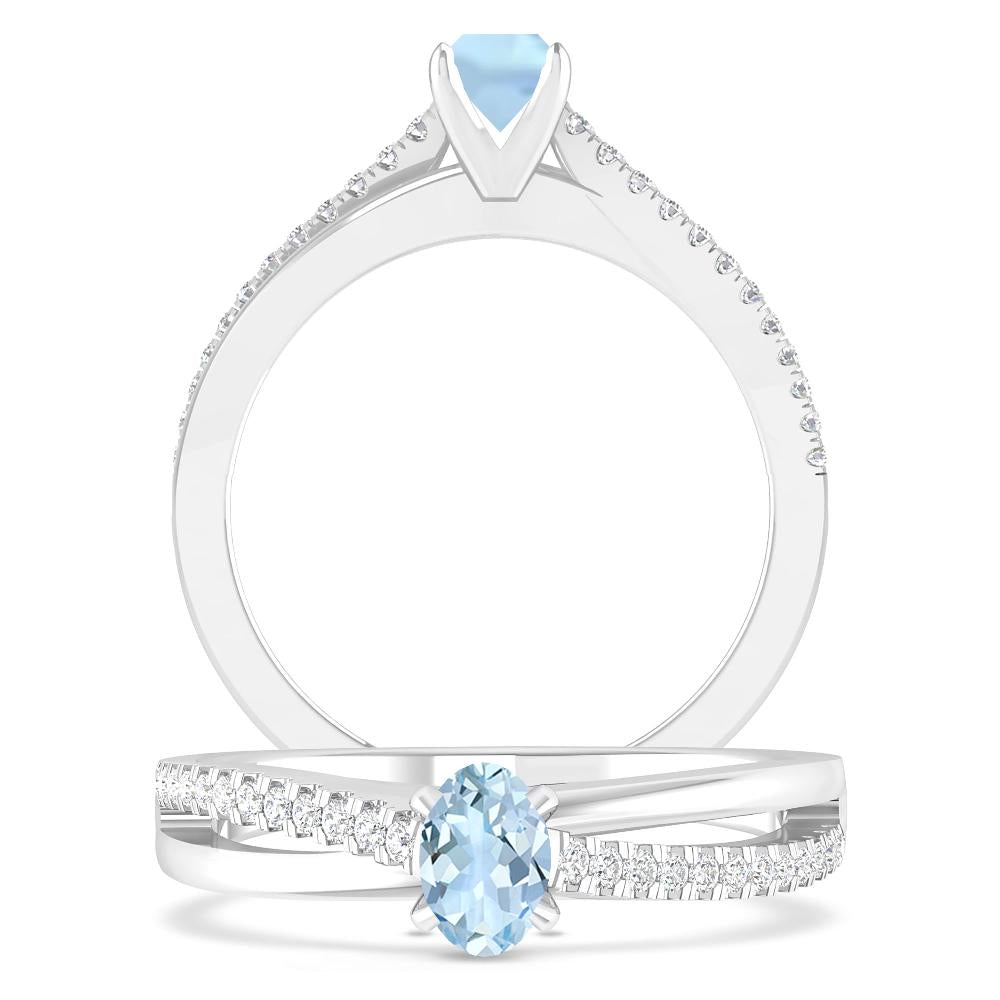 White Gold - Aquamarine