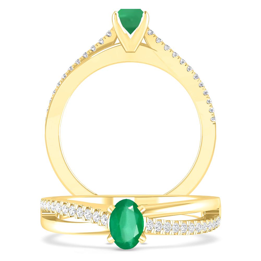 Yellow Gold - Emerald