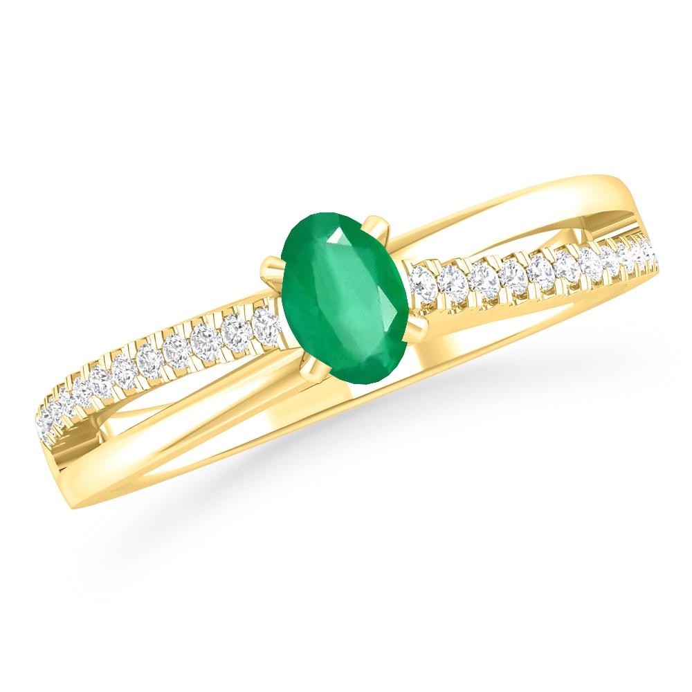 Yellow Gold - Emerald