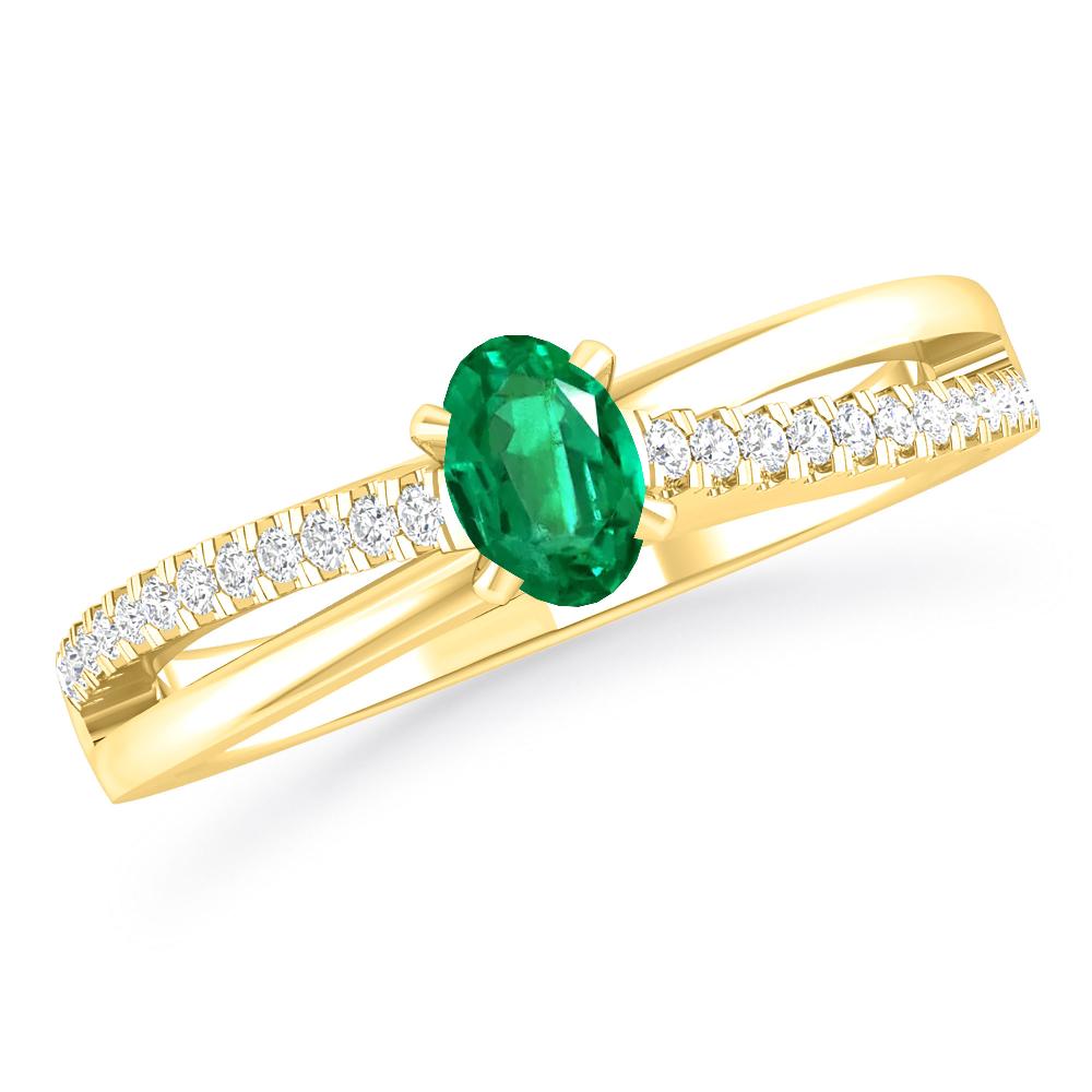 Yellow Gold - Emerald