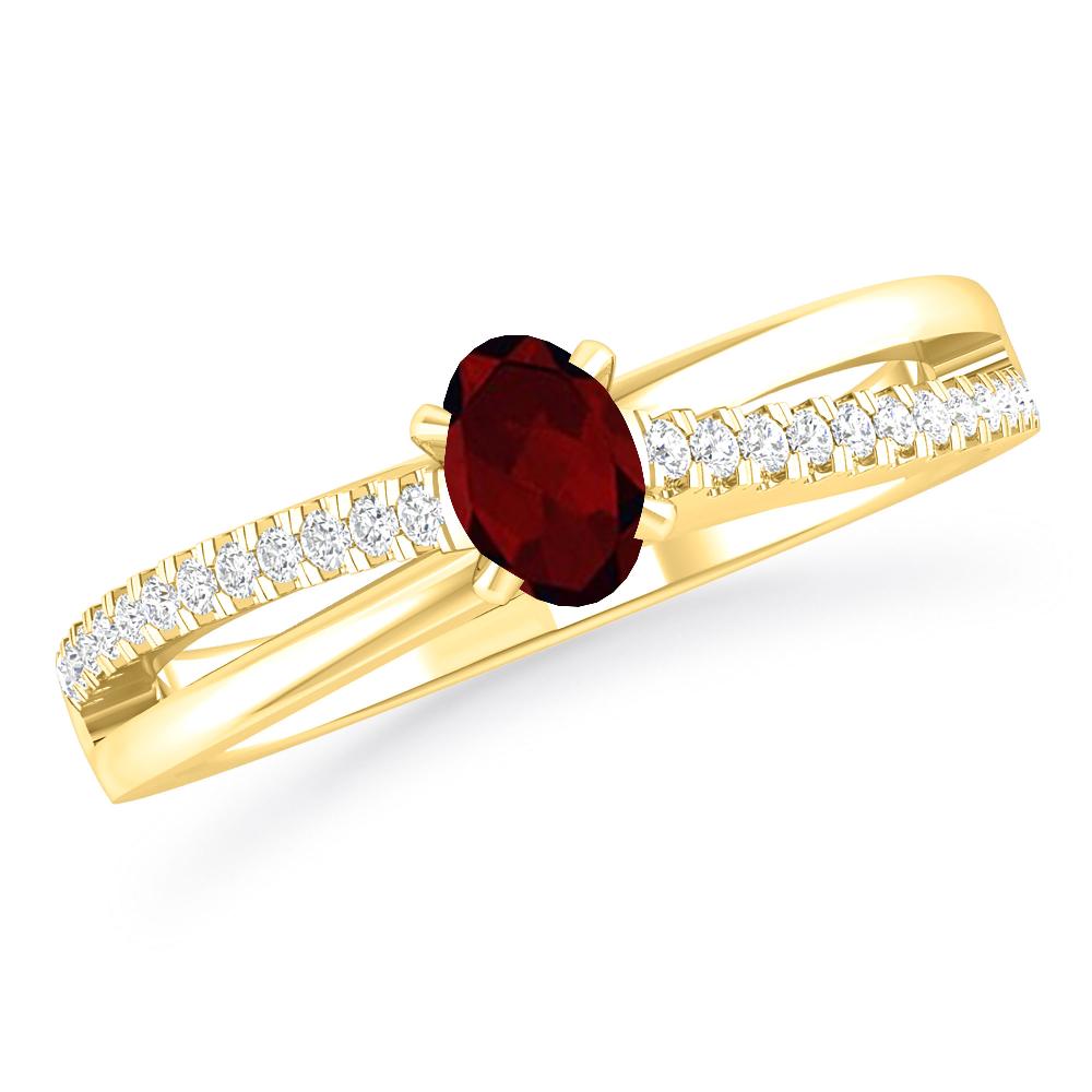 Yellow Gold - Garnet