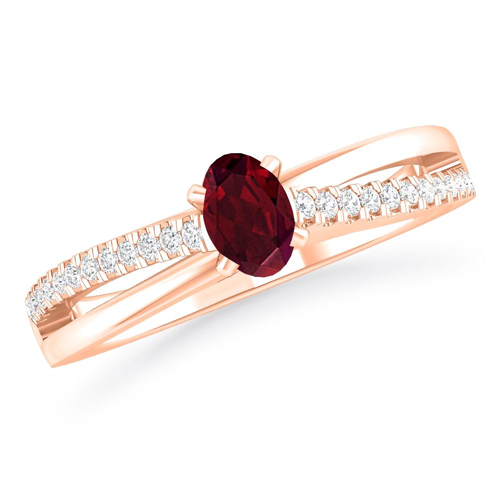 Rose Gold - Garnet