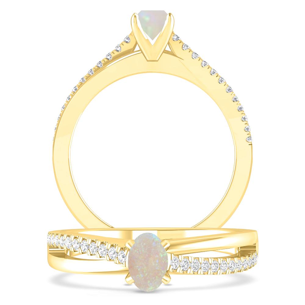 Yellow Gold - Opal