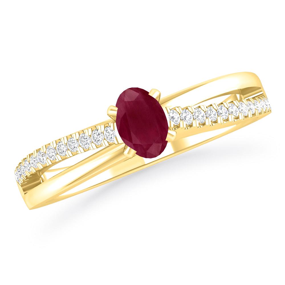 Yellow Gold - Ruby