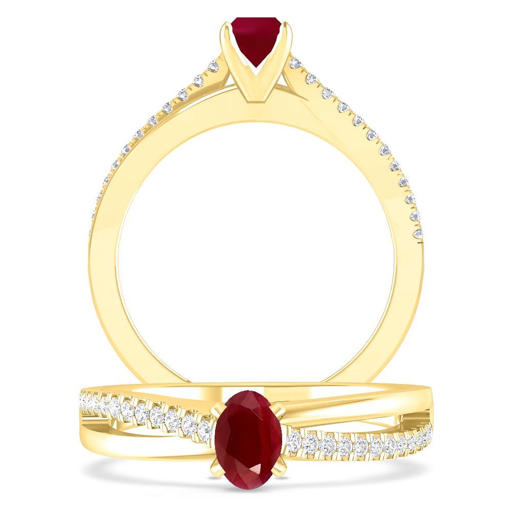 Yellow Gold - Ruby