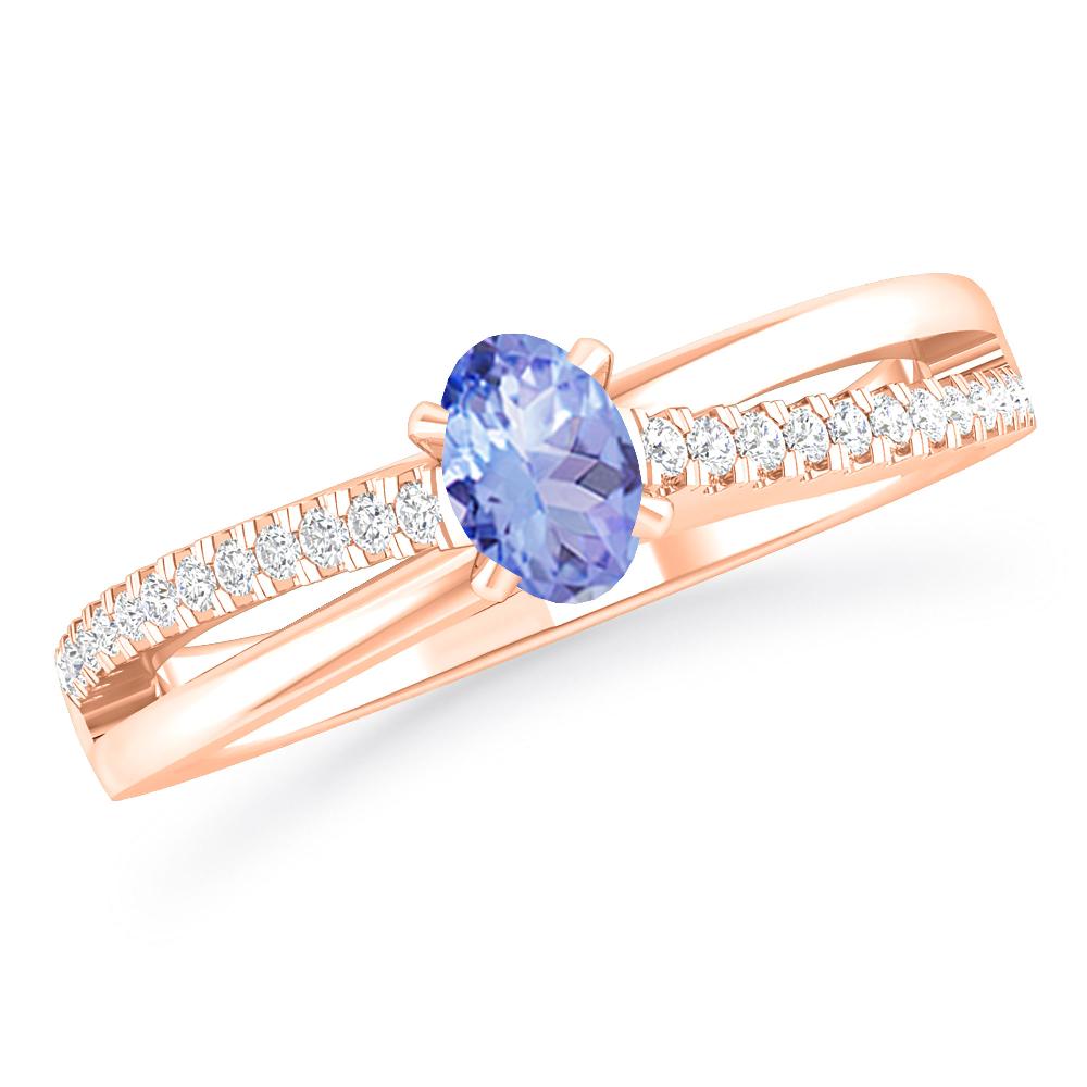 Rose Gold - Tanzanite