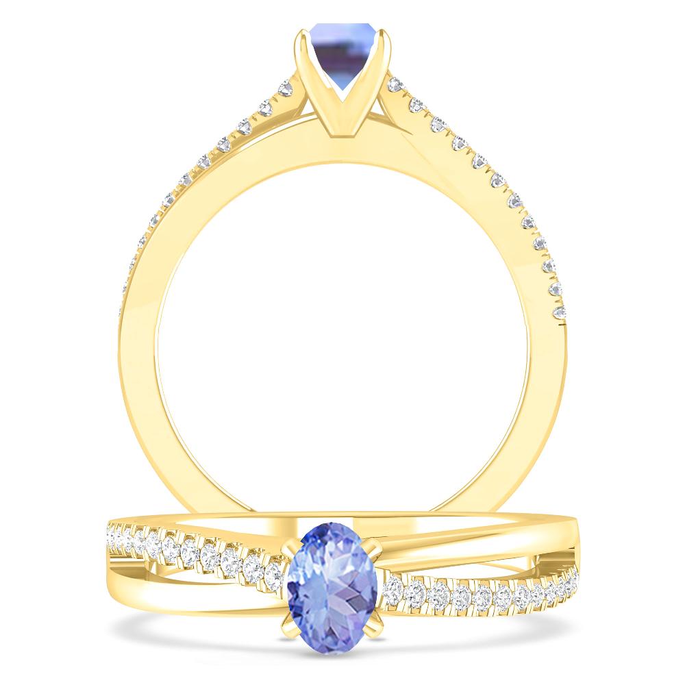 Yellow Gold - Tanzanite