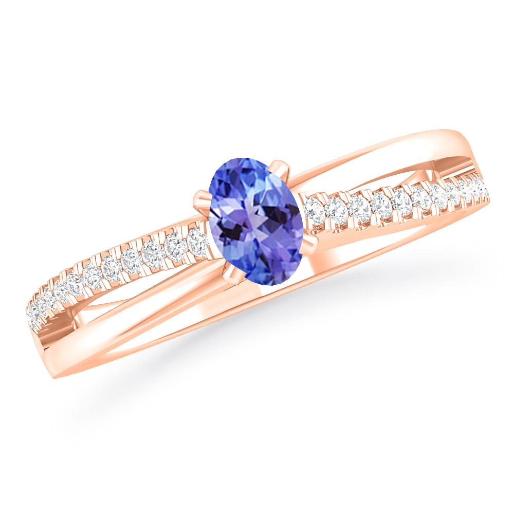Rose Gold - Tanzanite