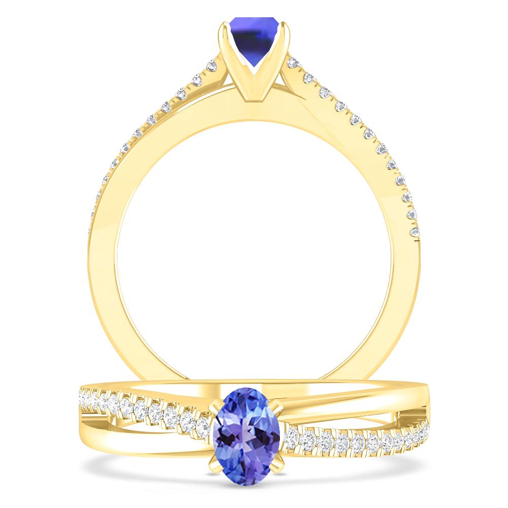 Yellow Gold - Tanzanite