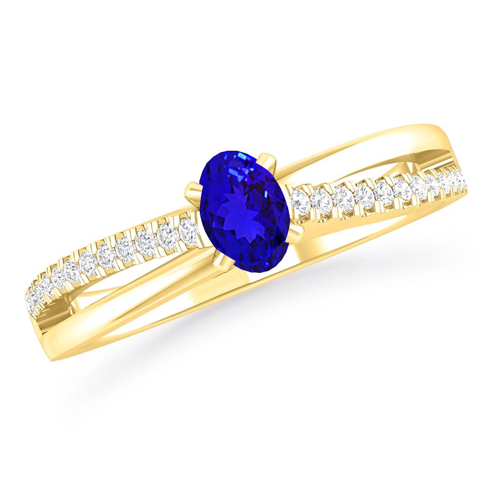 Yellow Gold - Tanzanite