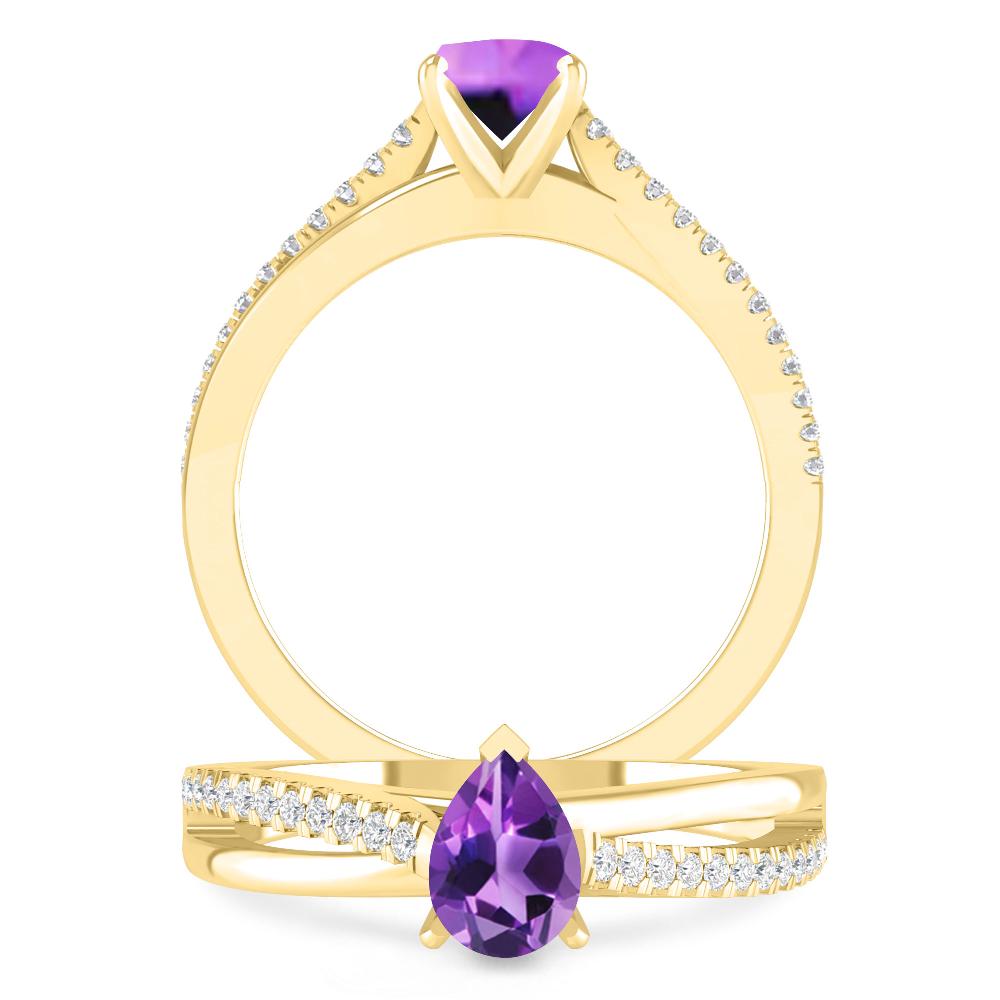 Yellow Gold - Amethyst