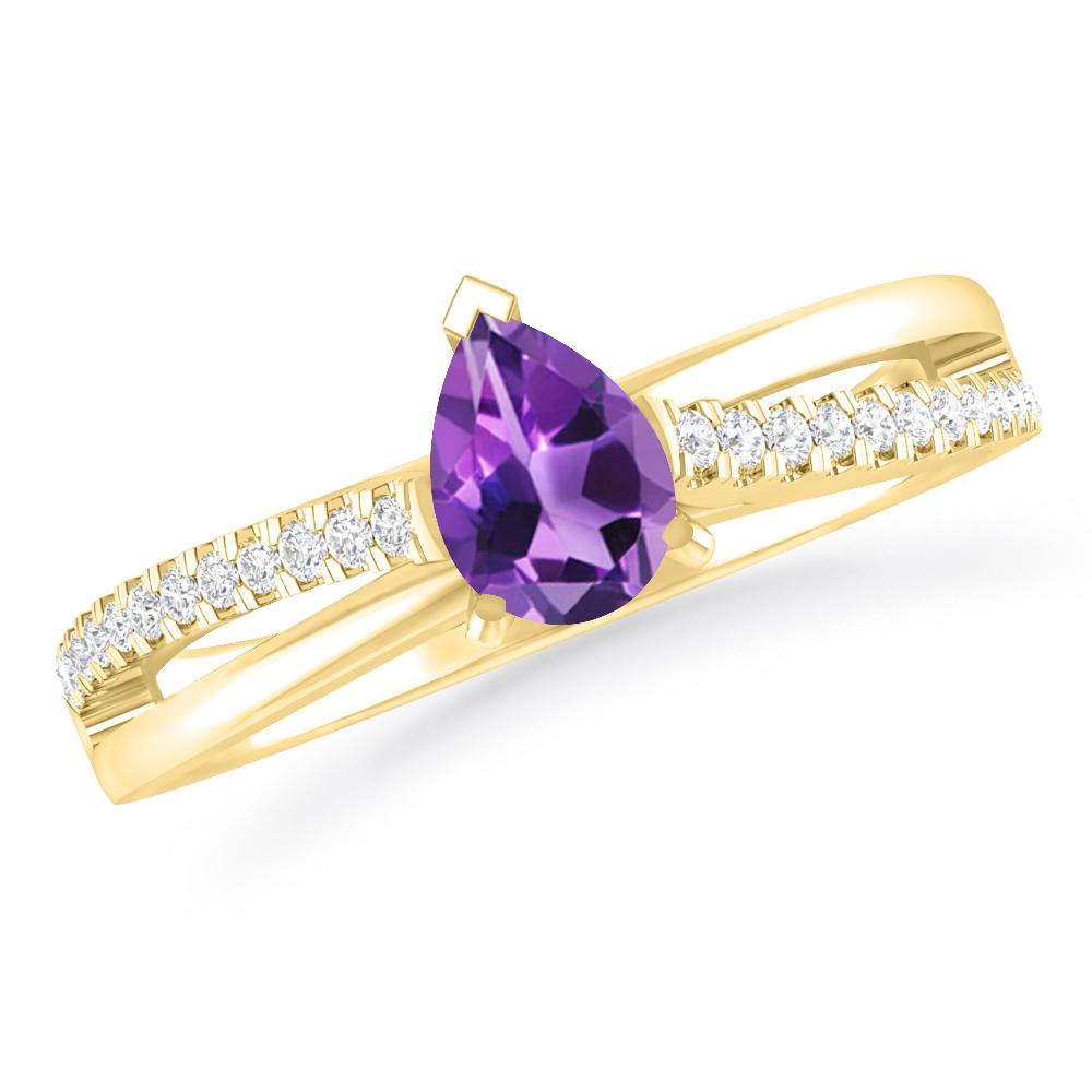 Yellow Gold - Amethyst