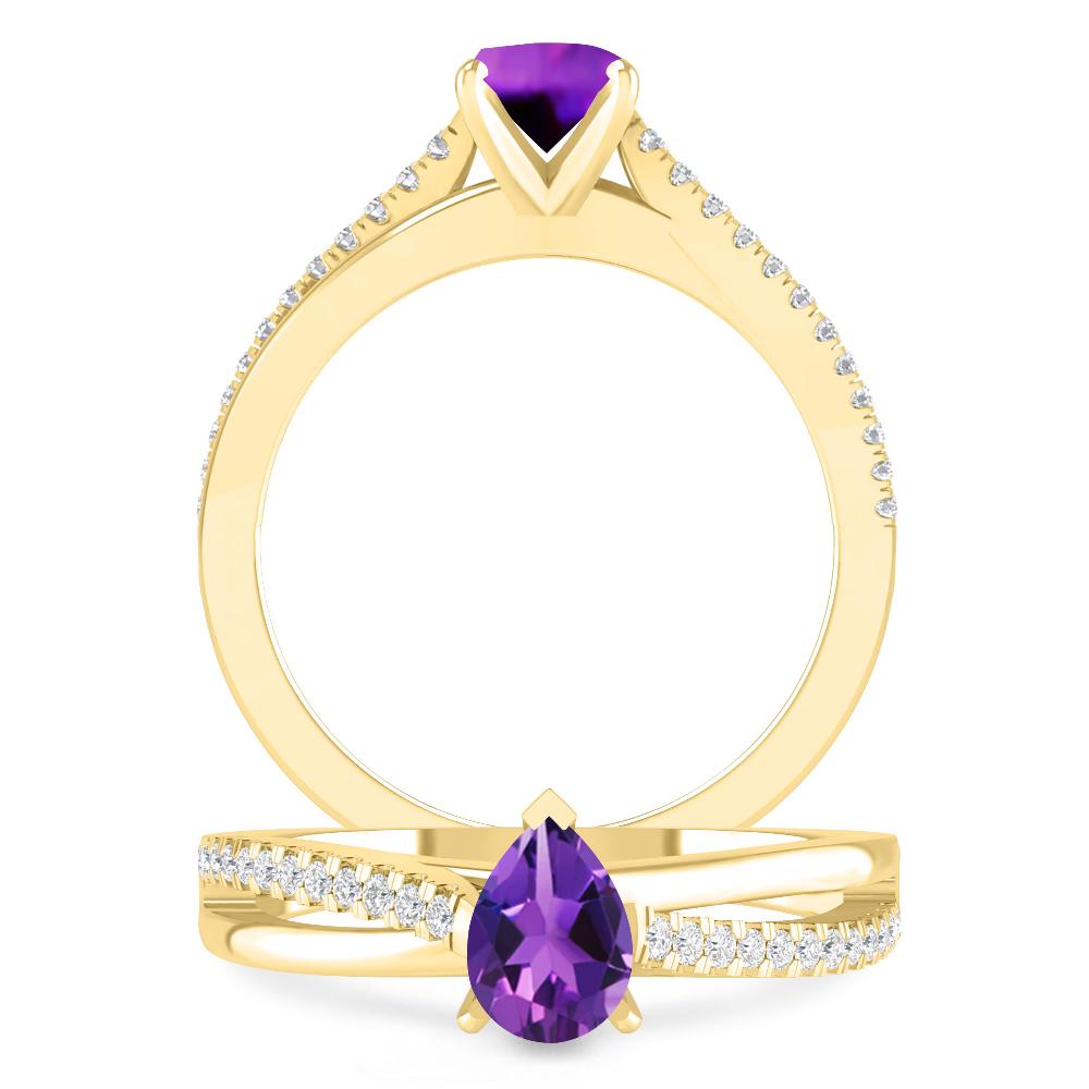 Yellow Gold - Amethyst