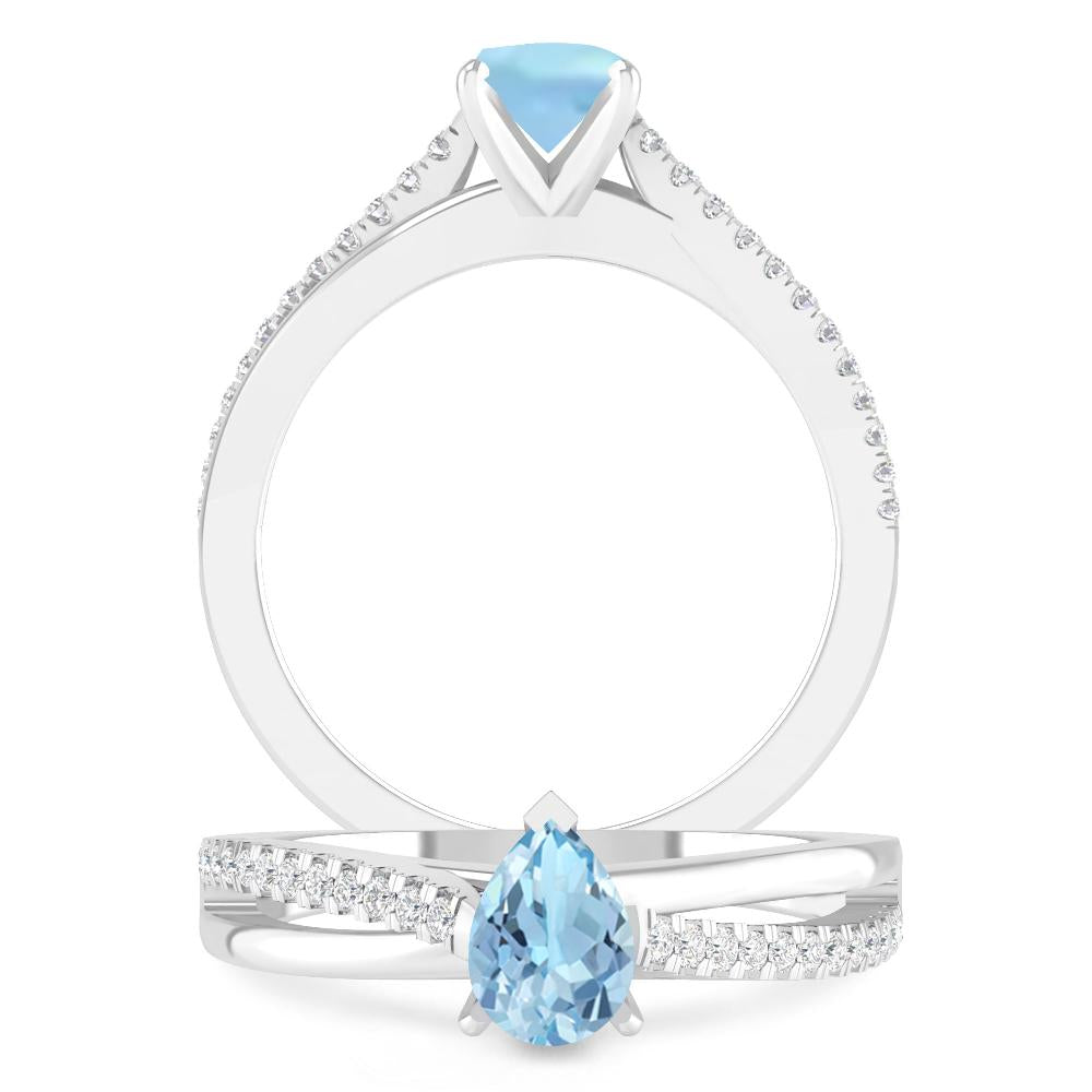 White Gold - Aquamarine