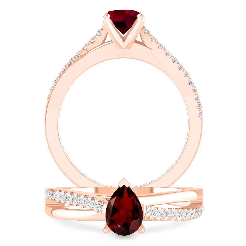 Rose Gold - Garnet