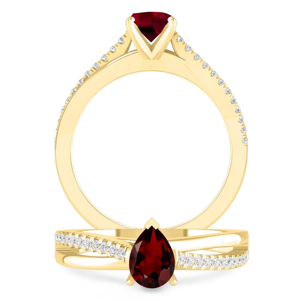 Yellow Gold - Garnet