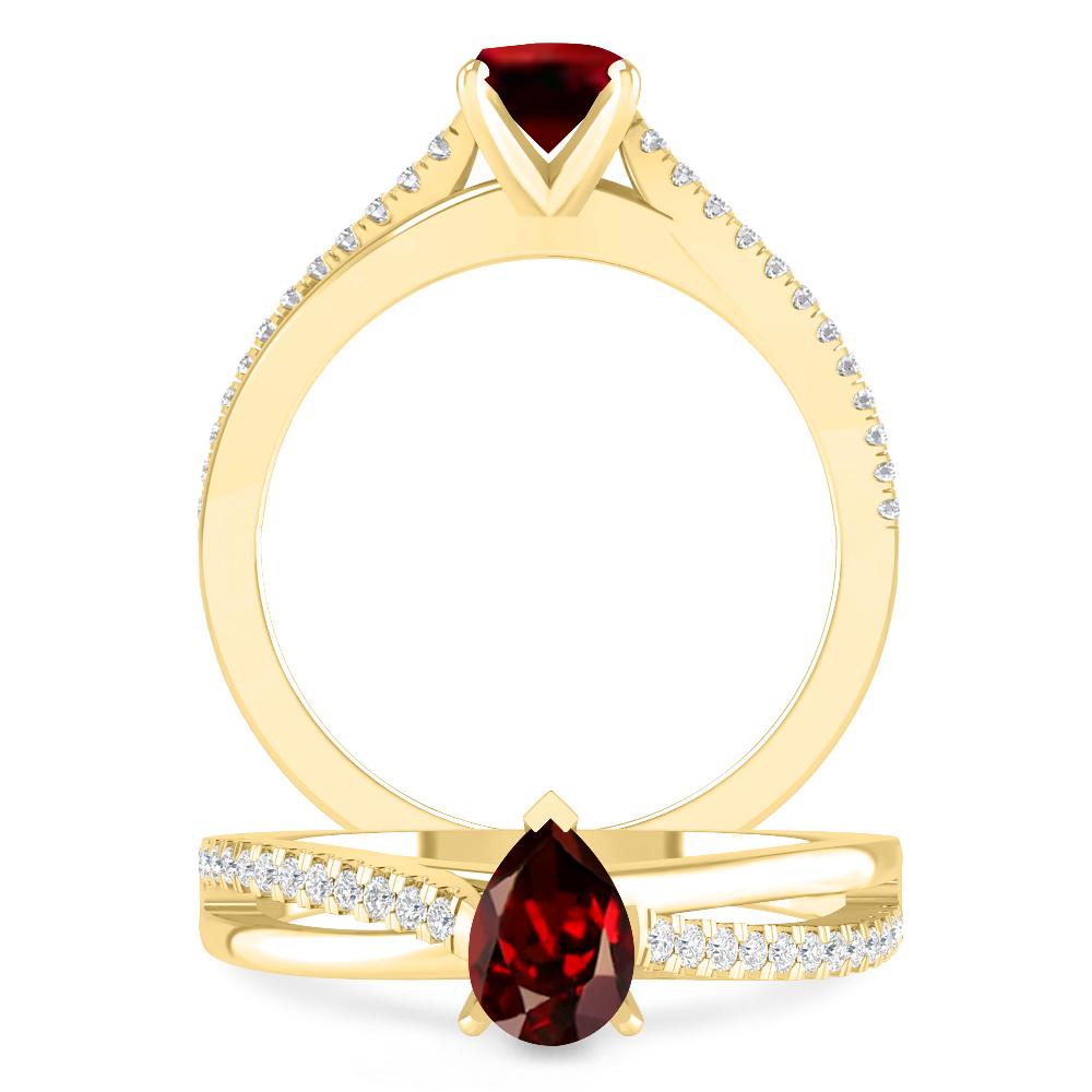 Yellow Gold - Garnet