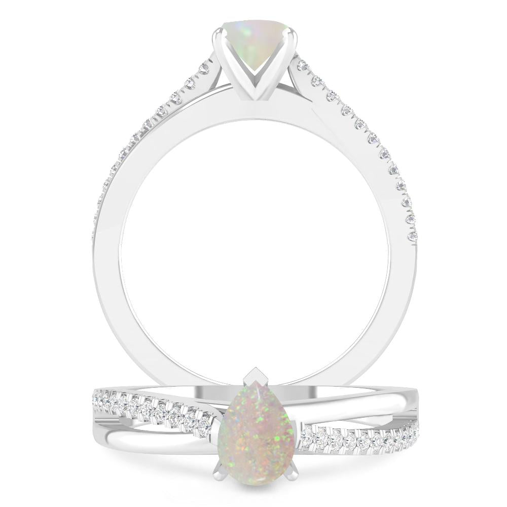 White Gold - Opal