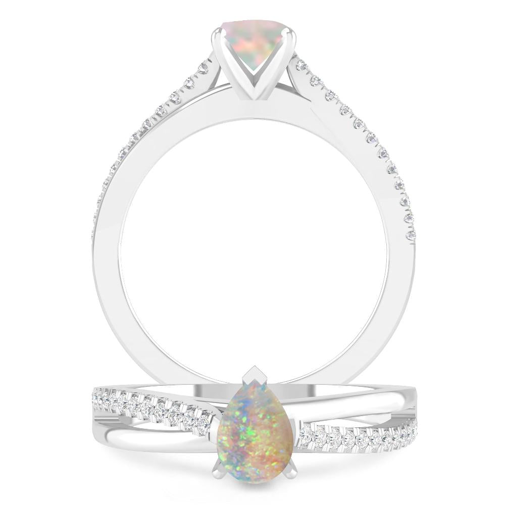 White Gold - Opal