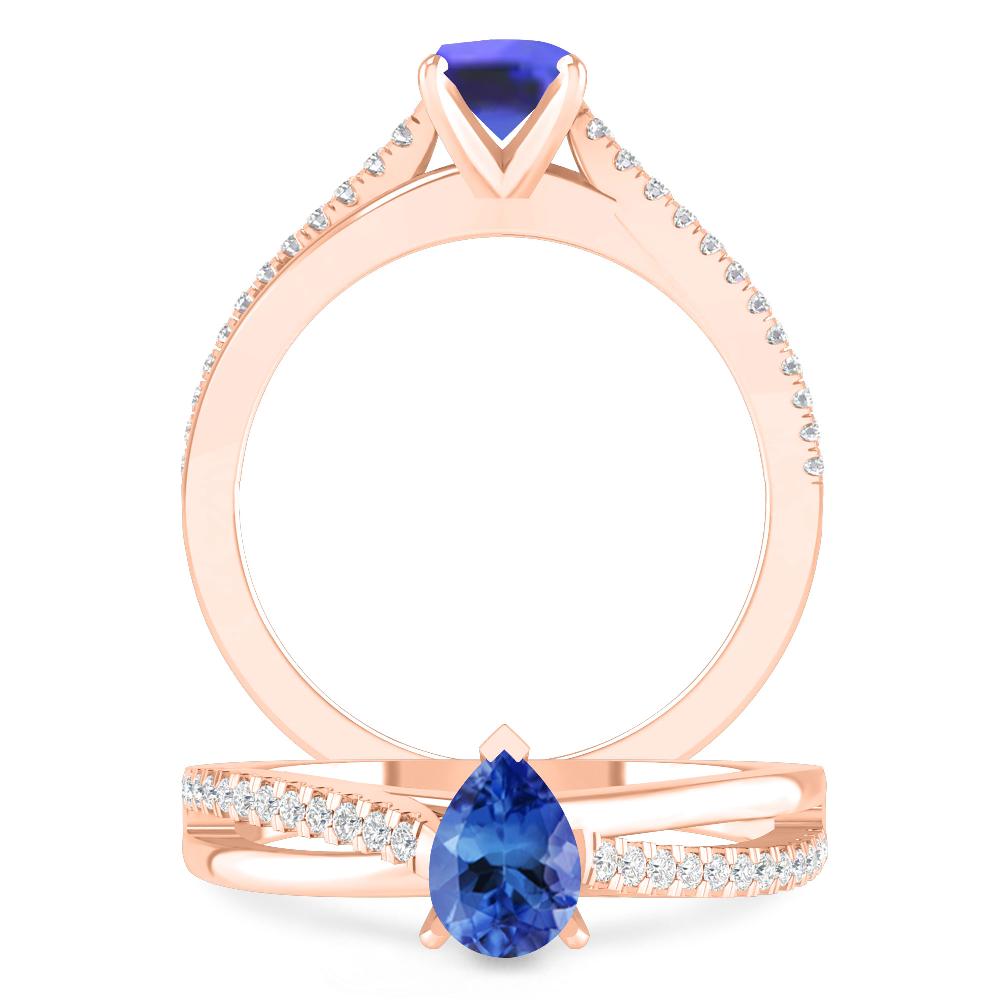 Rose Gold - Tanzanite