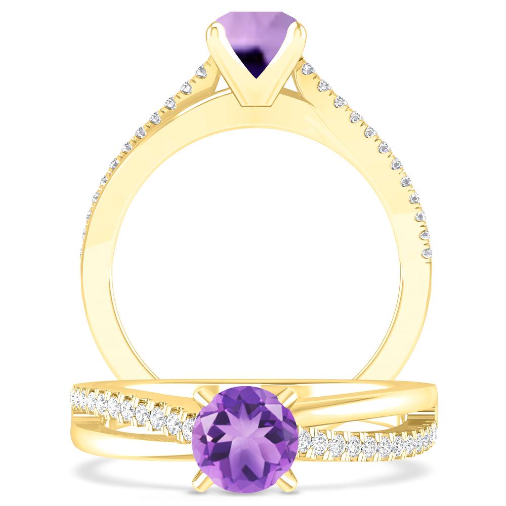 Yellow Gold - Amethyst